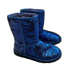 UGG Royal Blue Sequin Sparkle Boots